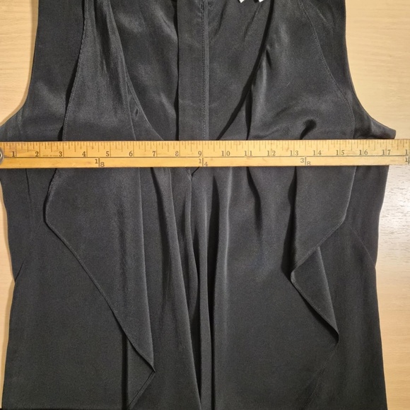 MILLY 100% Silk Draped Black Mini Dress US 4 - Picture 6 of 6